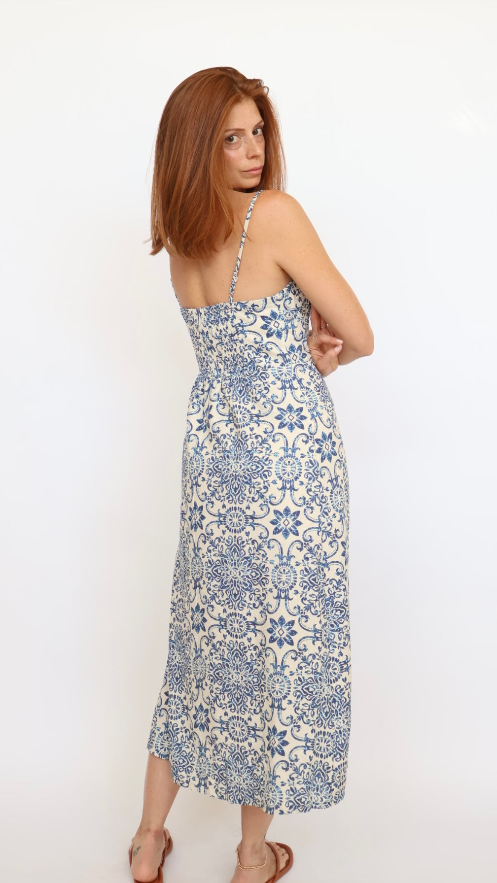Mosaic Print Midi Dress