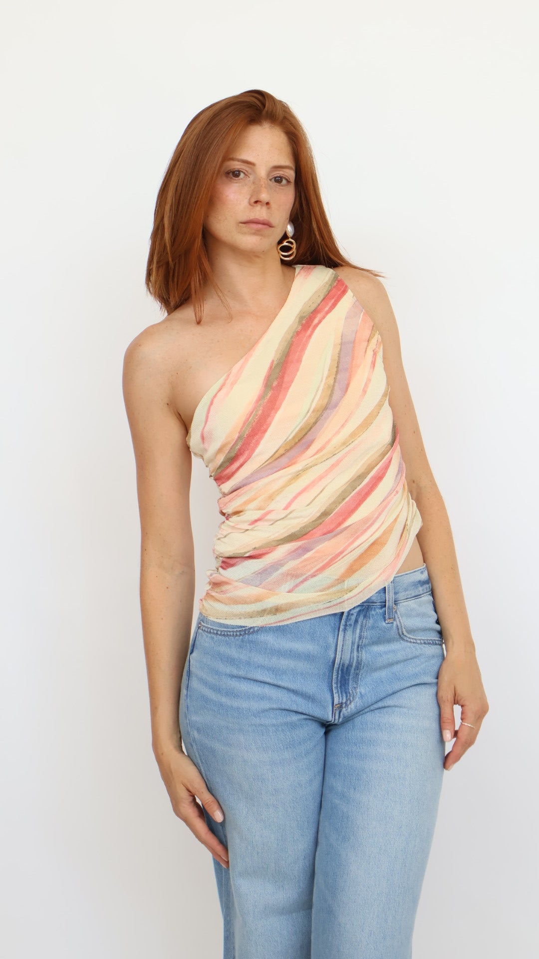 Asymmetrical One Shoulder Top