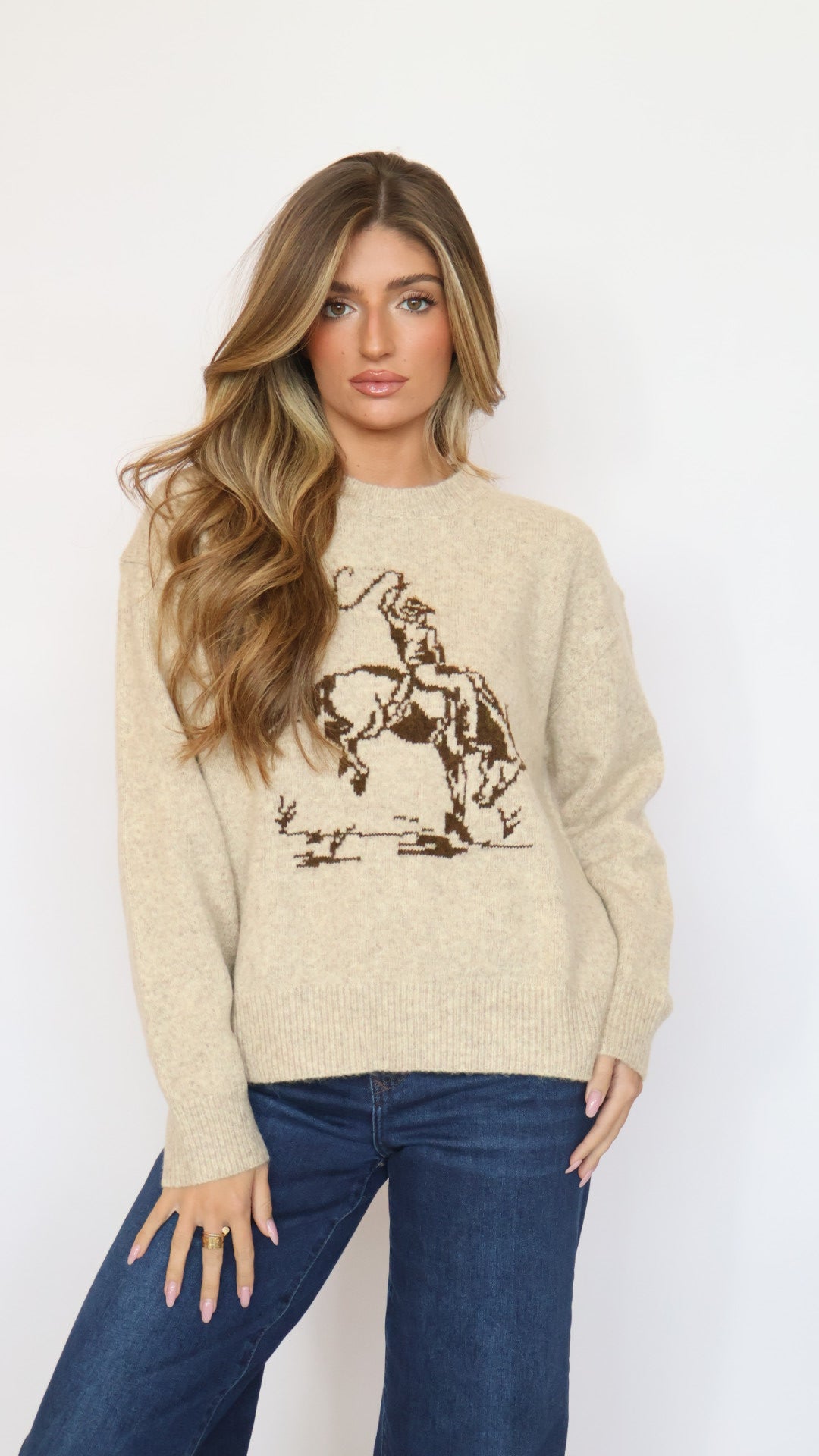 Cowboy Crewneck Sweater