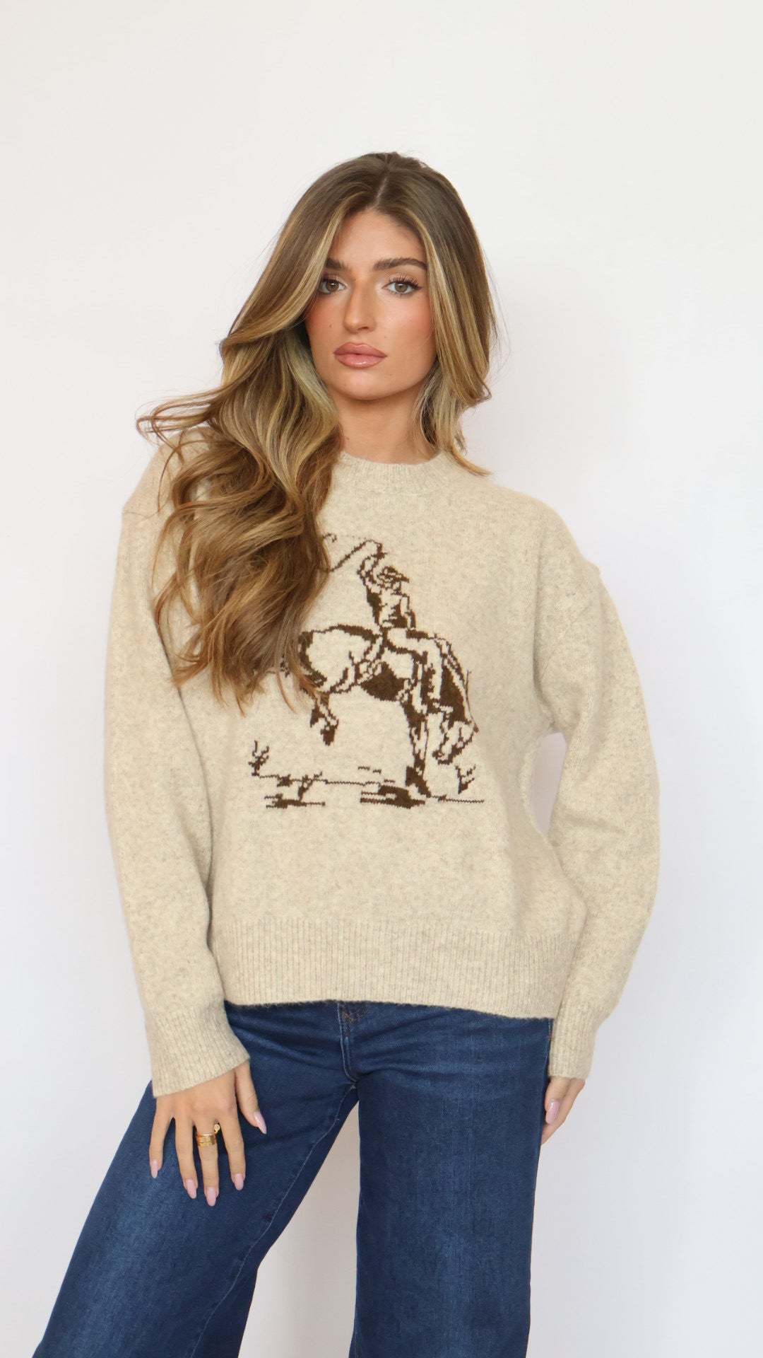 Cowboy Crewneck Sweater