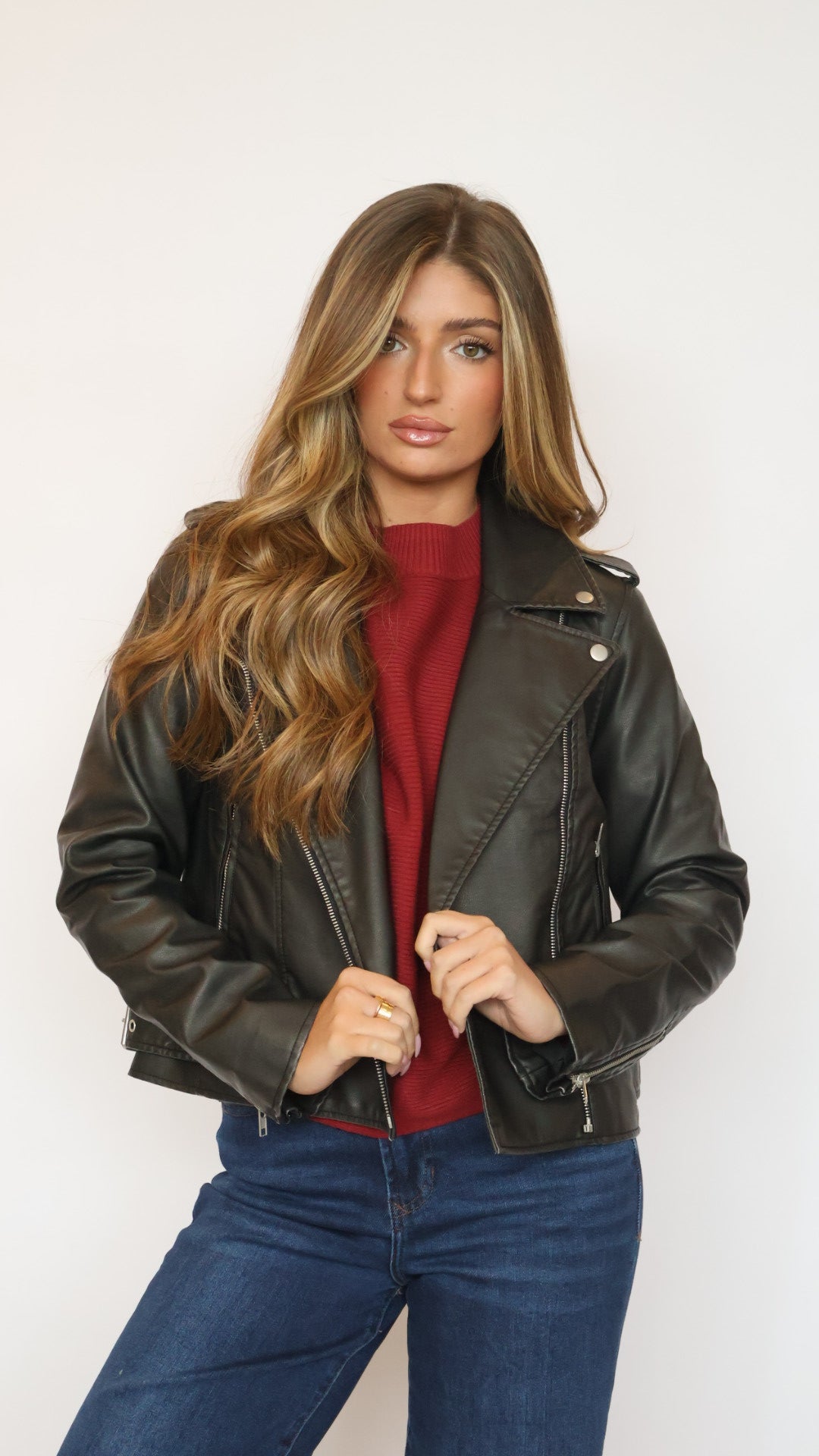 Relaxed Fit Rib Knit Dolman Sweater