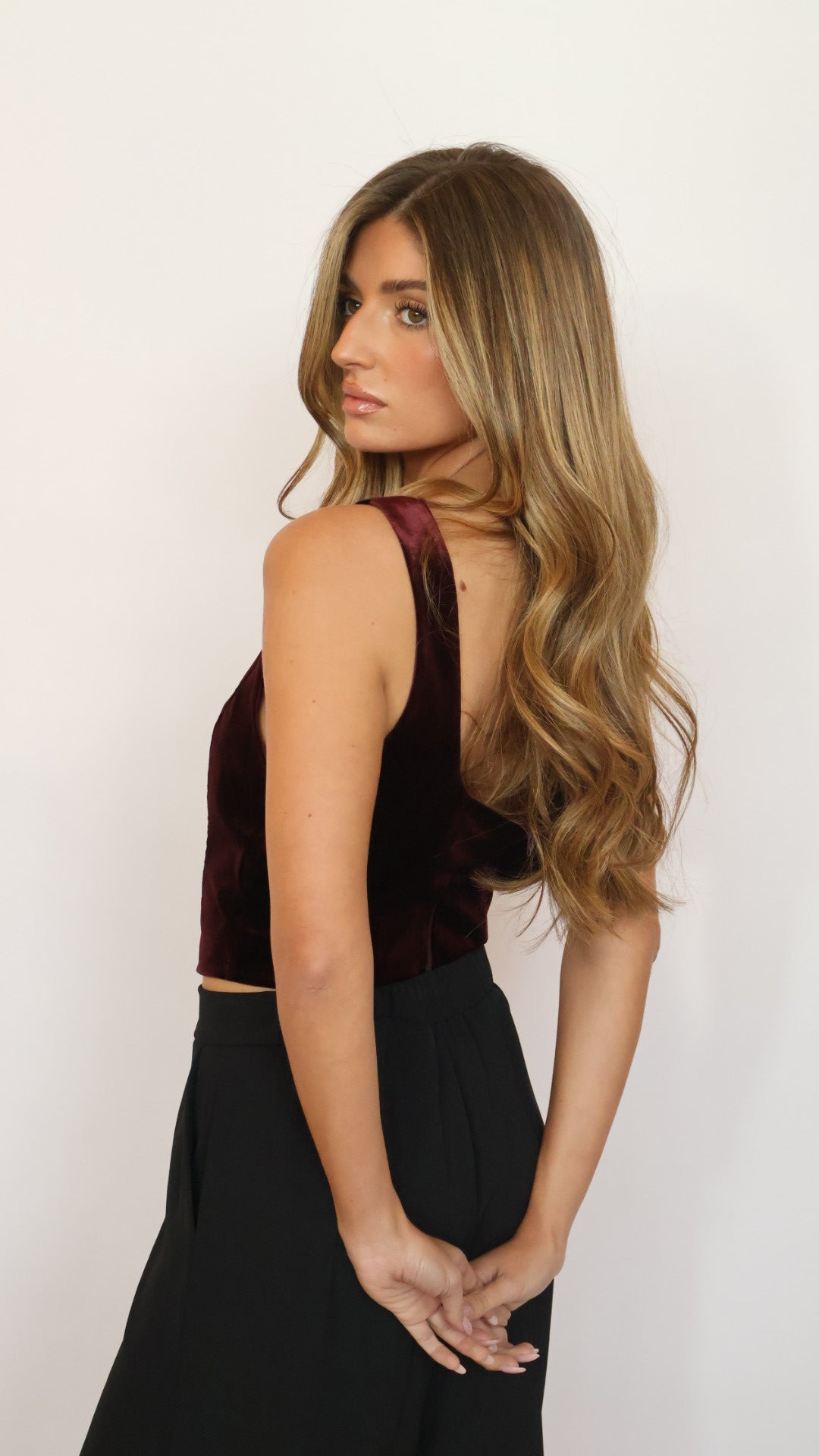 Steve Madden Aryanna Top Cropped Velvet Bustier