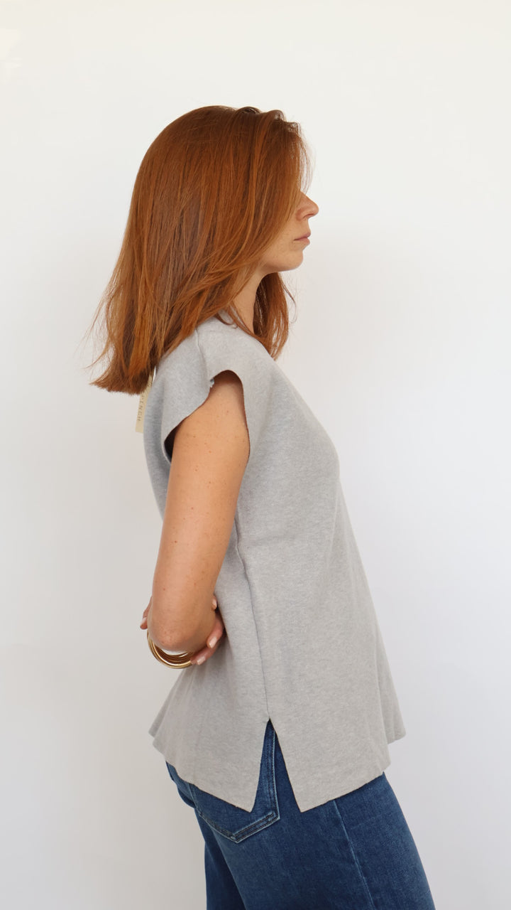 Pinch Evelyn Short Sleeve V Neck Sweater