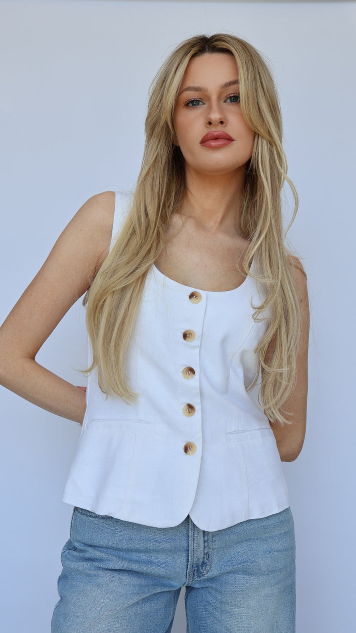 Steph Scoop Neck Vest