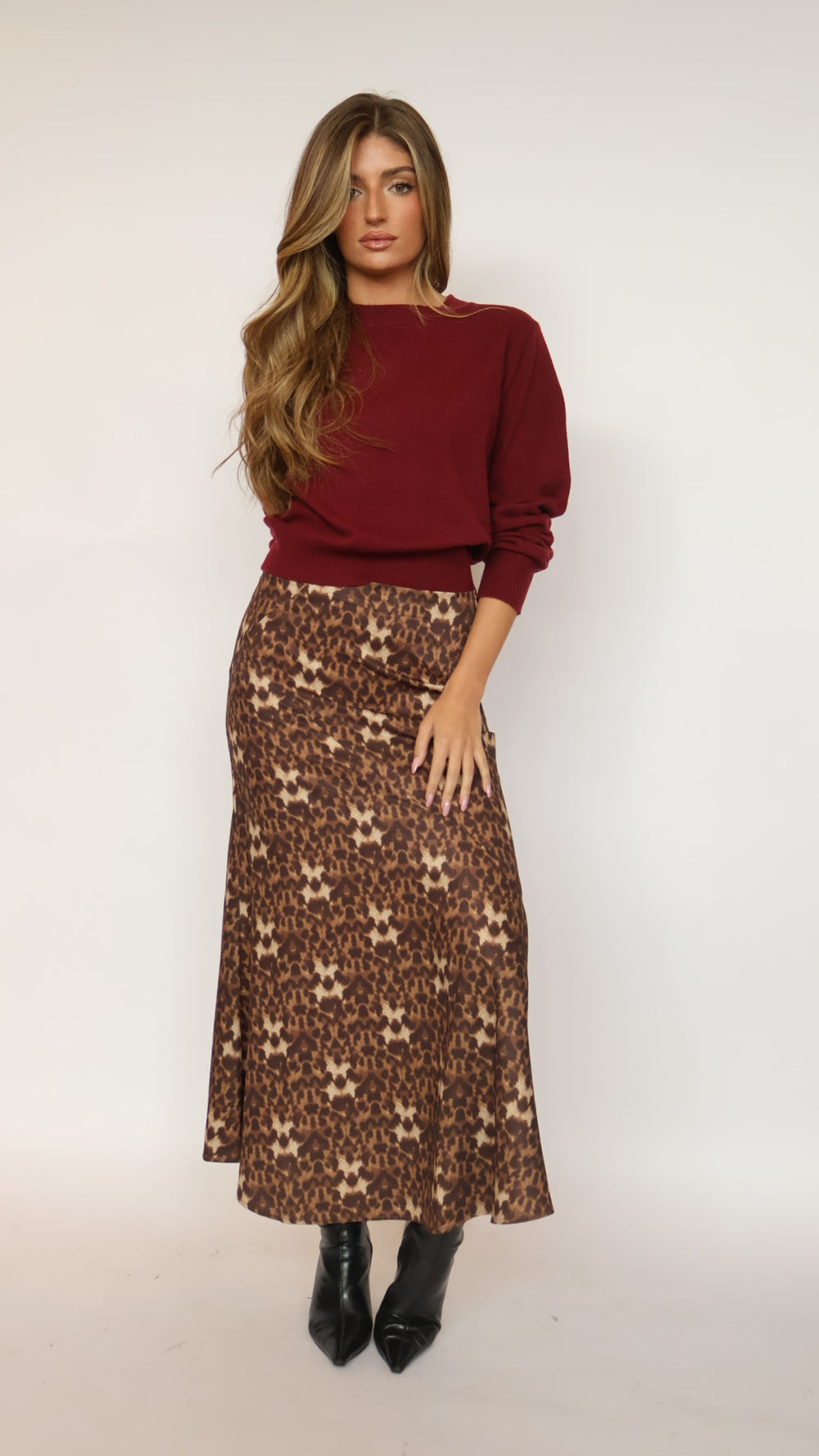 Leopard Midi Skirt