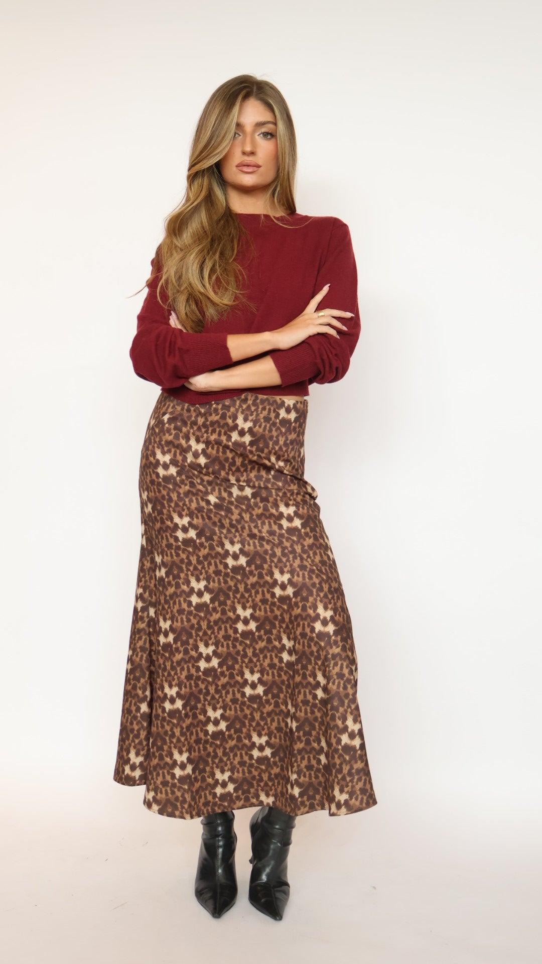 Leopard Midi Skirt
