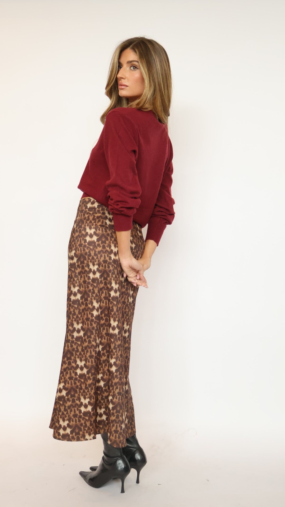 Leopard Midi Skirt