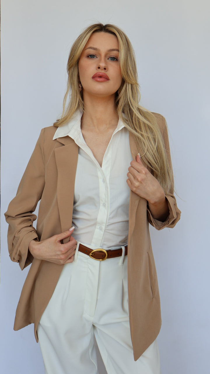 Sleeveless Button-Down Halter Top