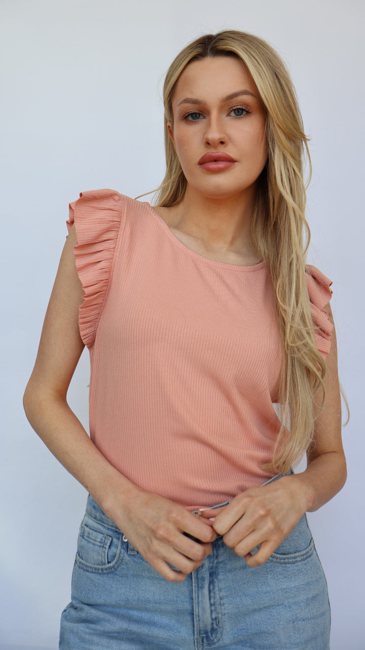 Akiko Ruffle Sleeve Tank