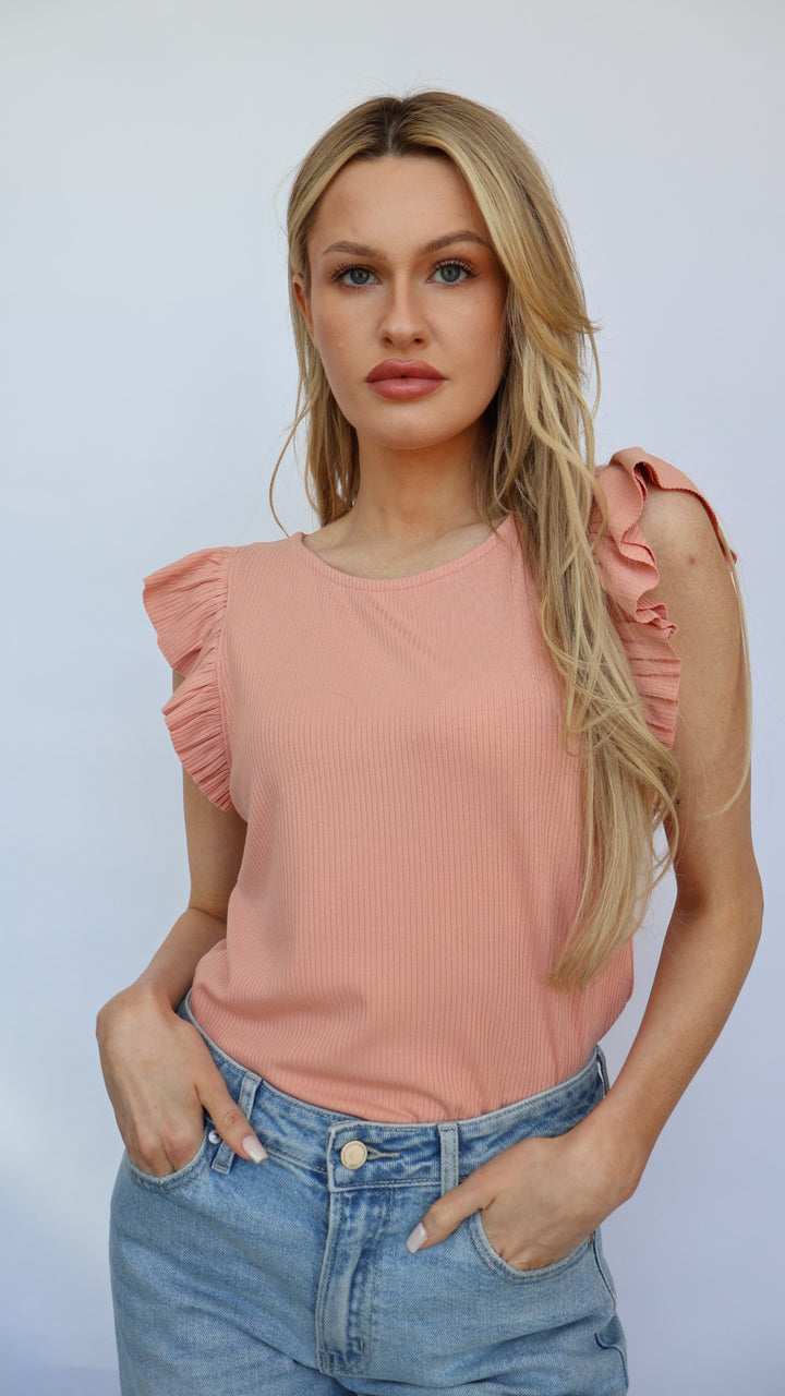 Akiko Ruffle Sleeve Tank