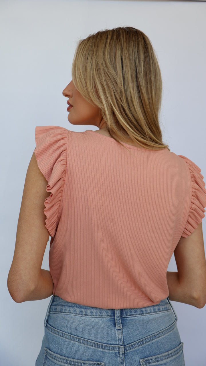 Akiko Ruffle Sleeve Tank