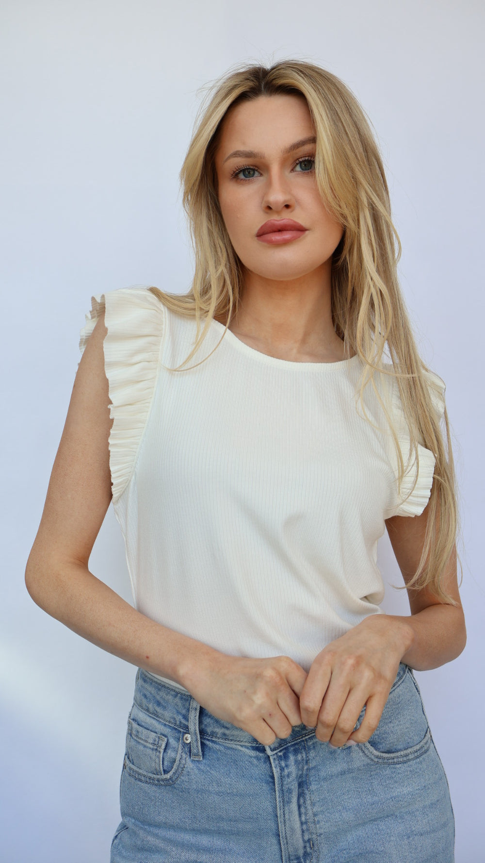 Akiko Ruffle Sleeve Tank