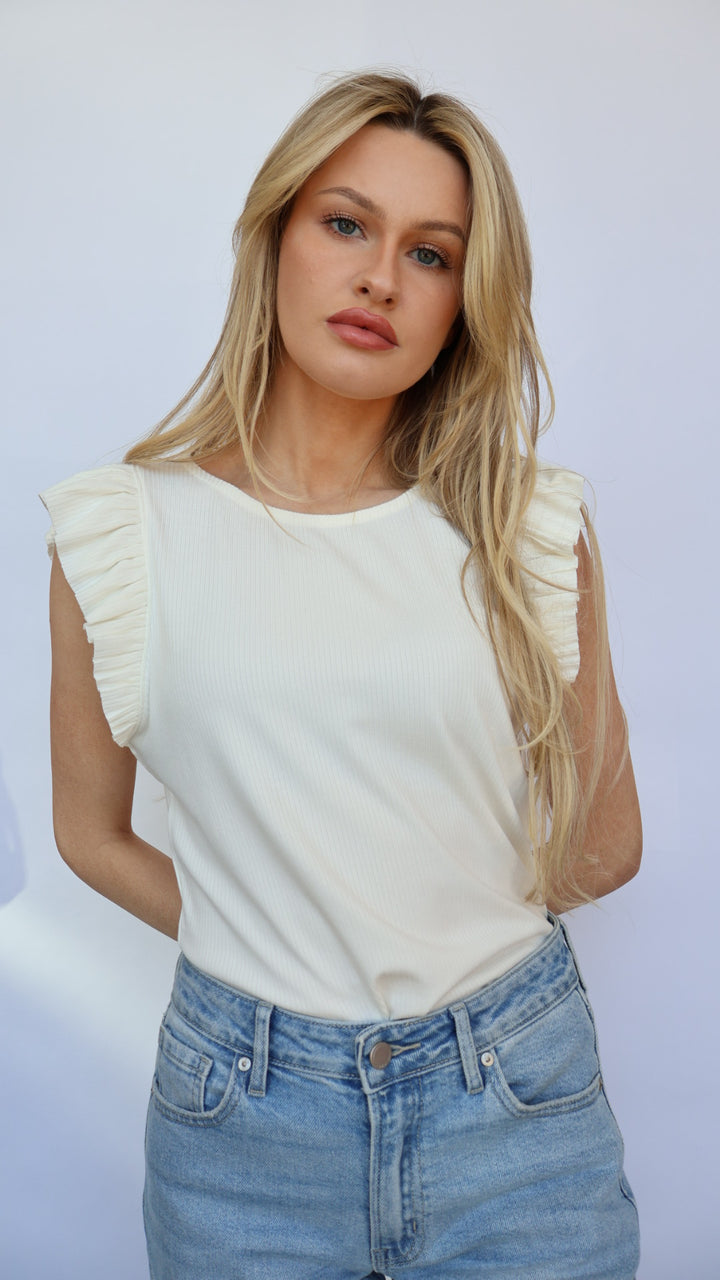 Akiko Ruffle Sleeve Tank