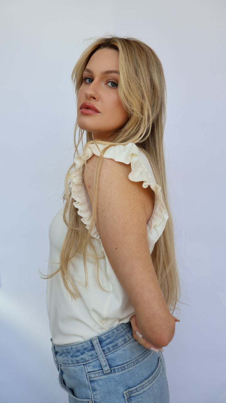 Akiko Ruffle Sleeve Tank