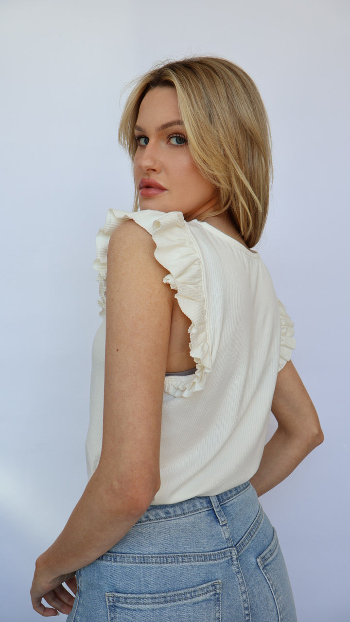 Akiko Ruffle Sleeve Tank