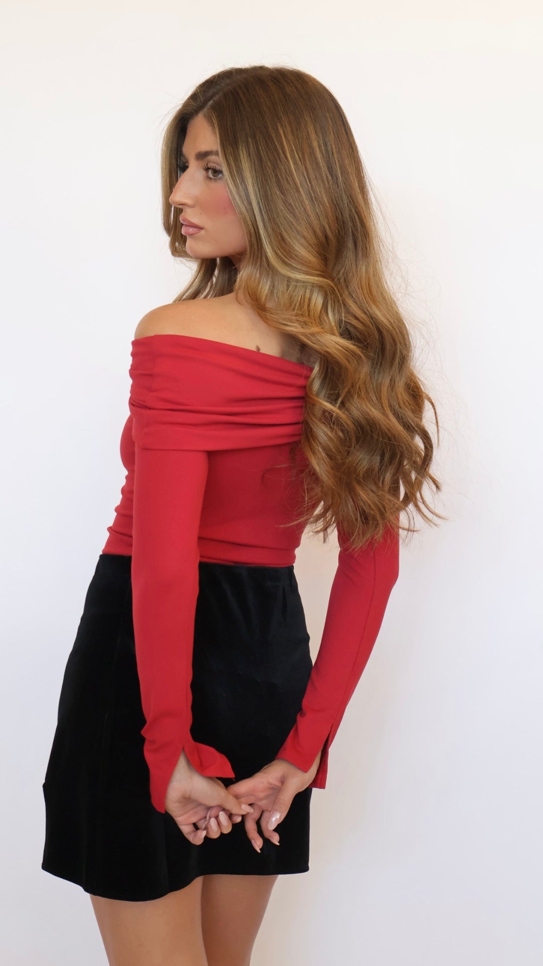 Off Shoulder Twist Front Top