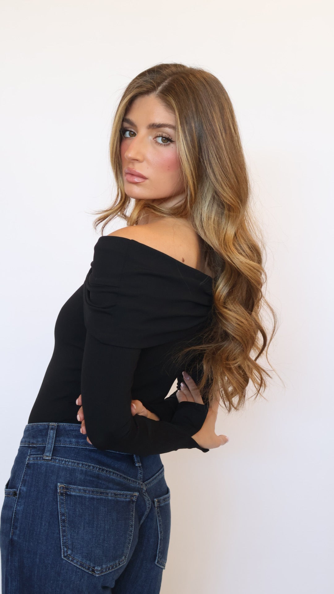 Off Shoulder Twist Front Top