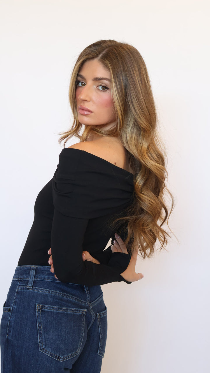 Off Shoulder Twist Front Top