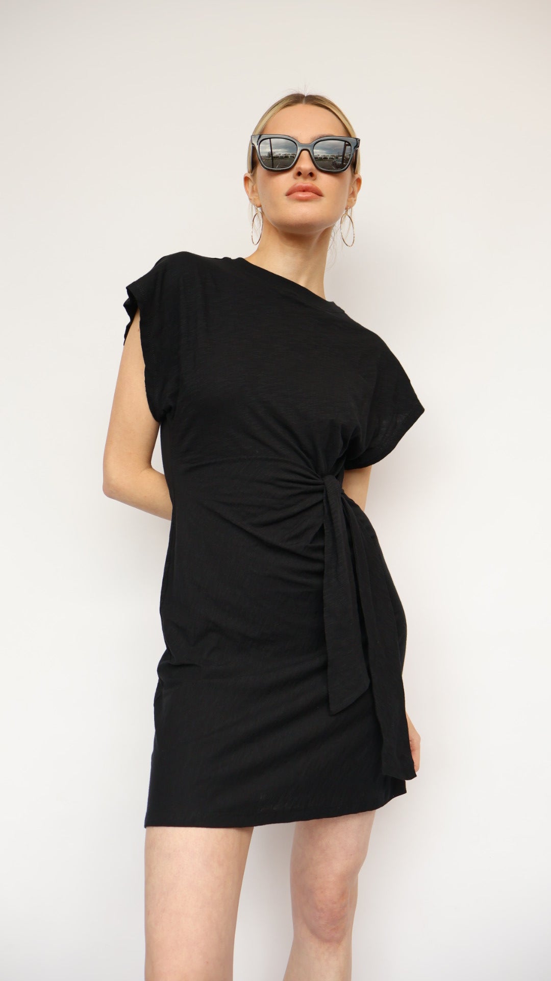 Side Tie Midi Dress