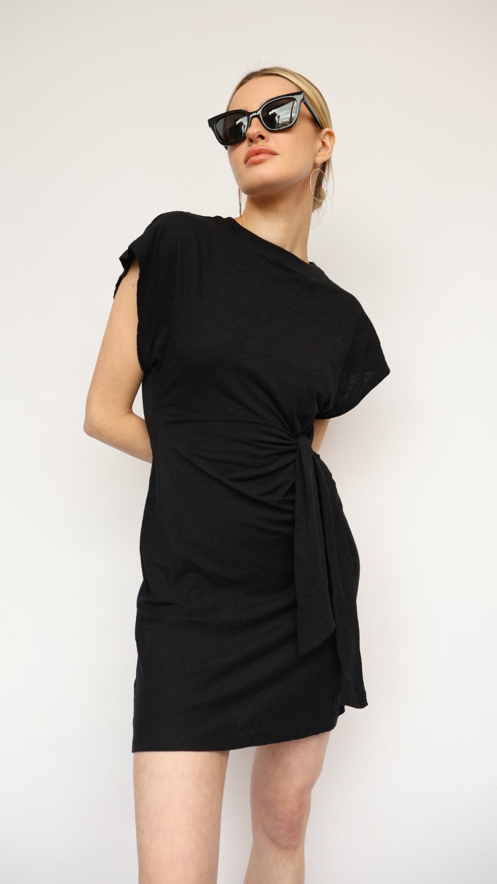 Side Tie Midi Dress