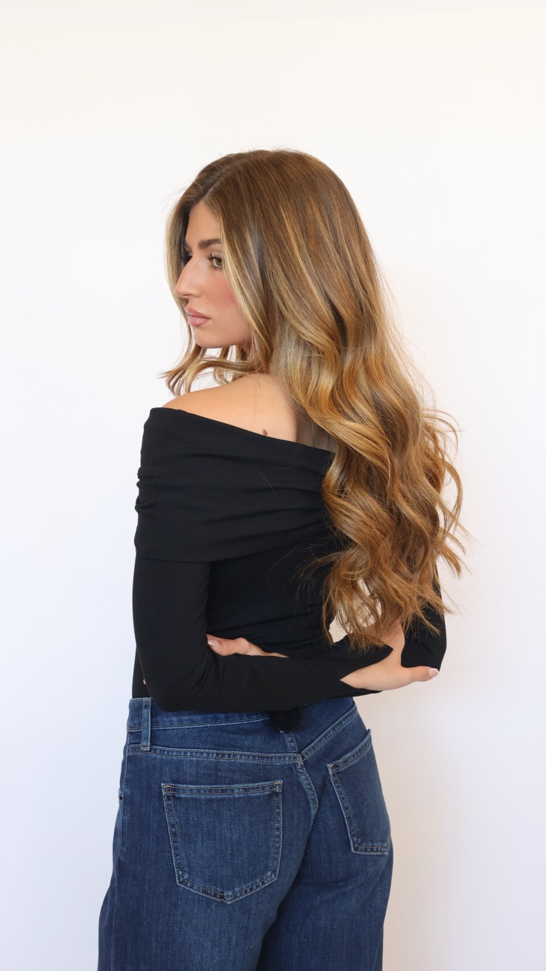 Off Shoulder Twist Front Top