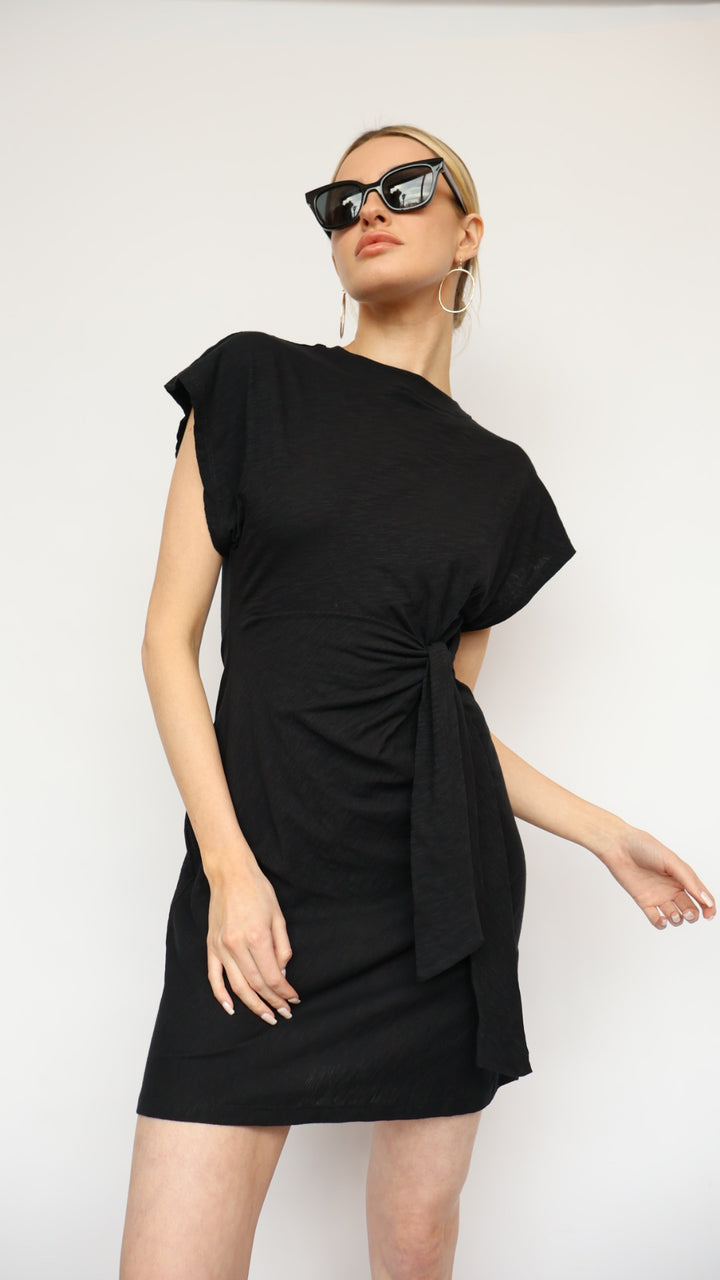 Side Tie Midi Dress