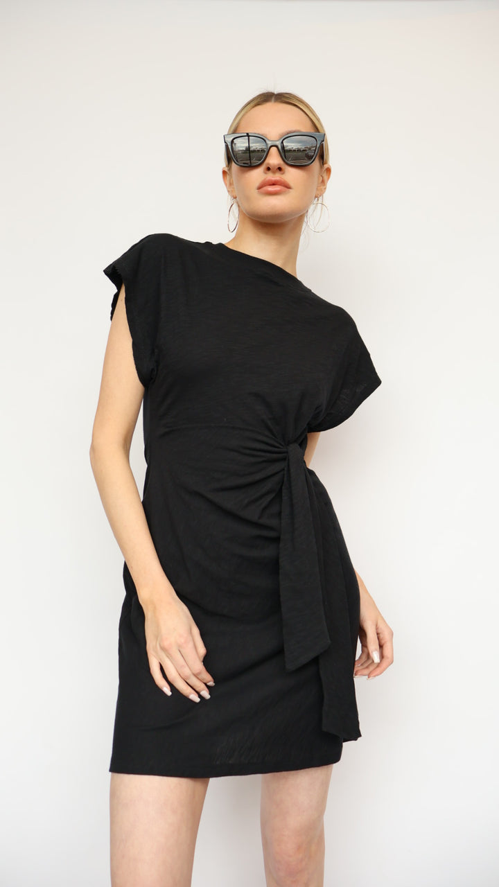 Side Tie Midi Dress
