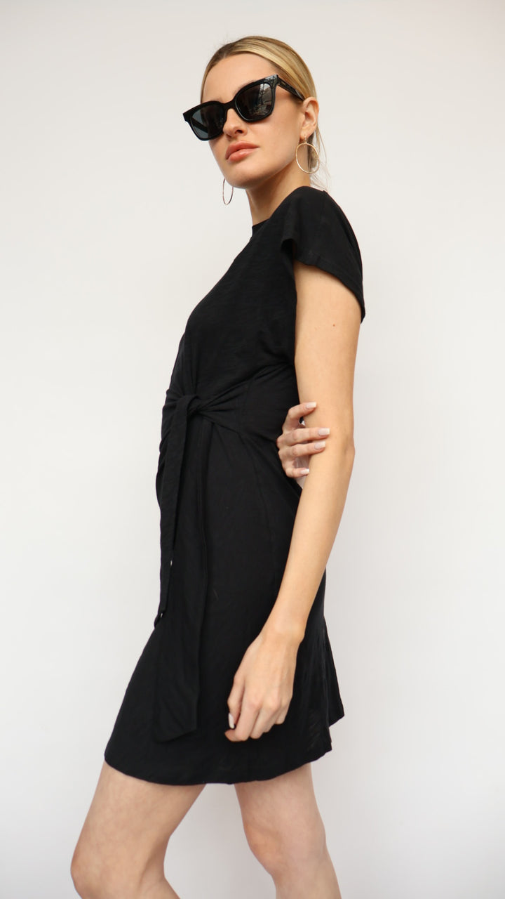 Side Tie Midi Dress