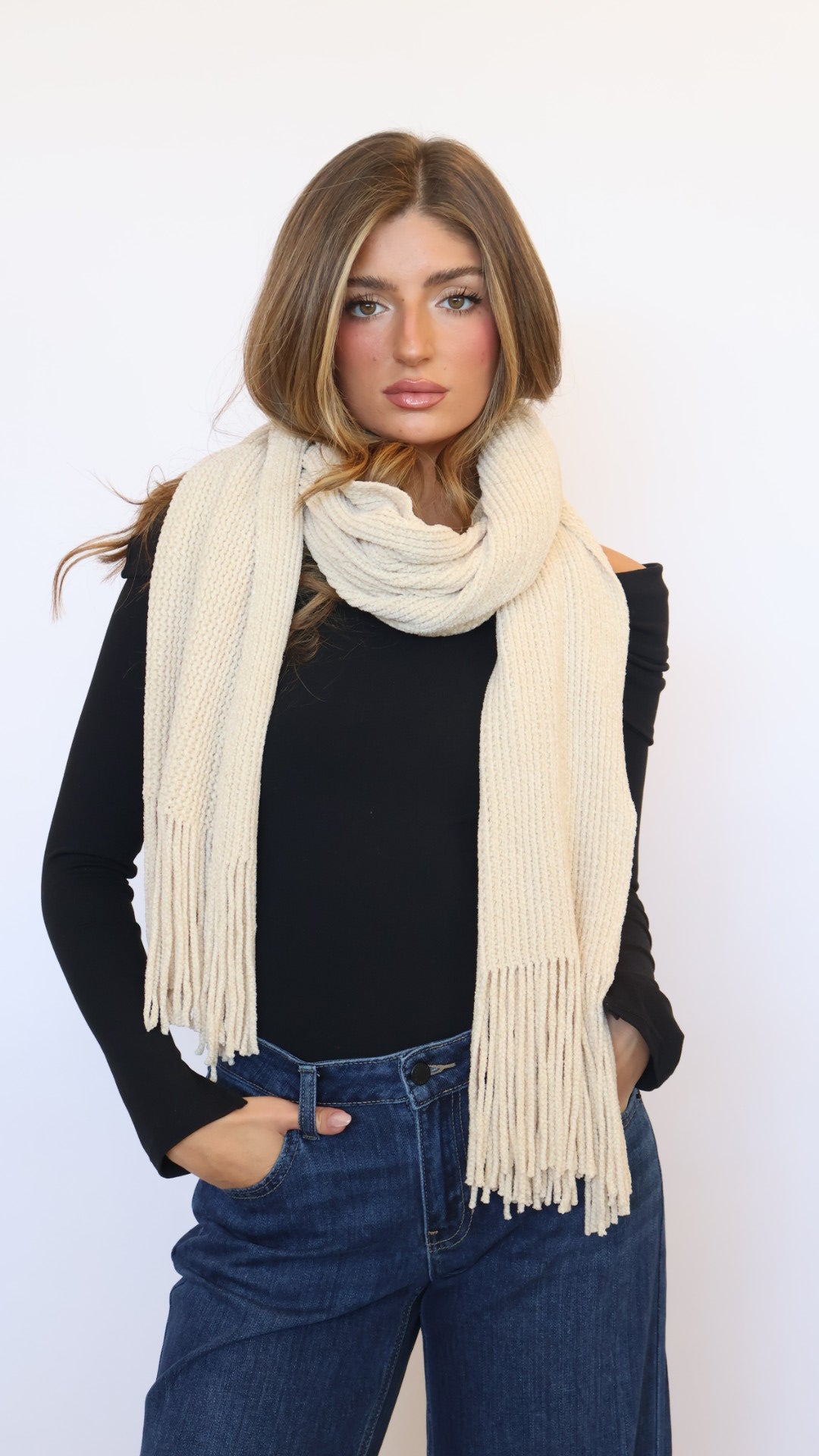 Oversized Chenille Winter Scarf