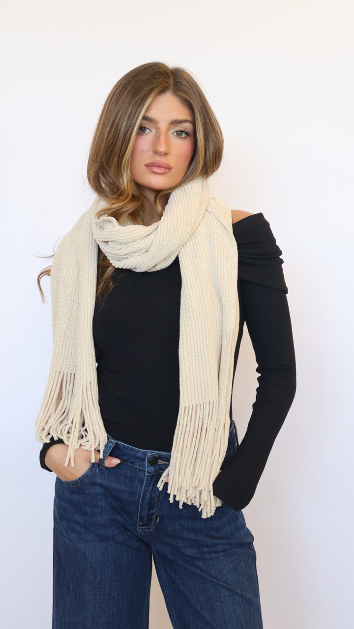 Oversized Chenille Winter Scarf