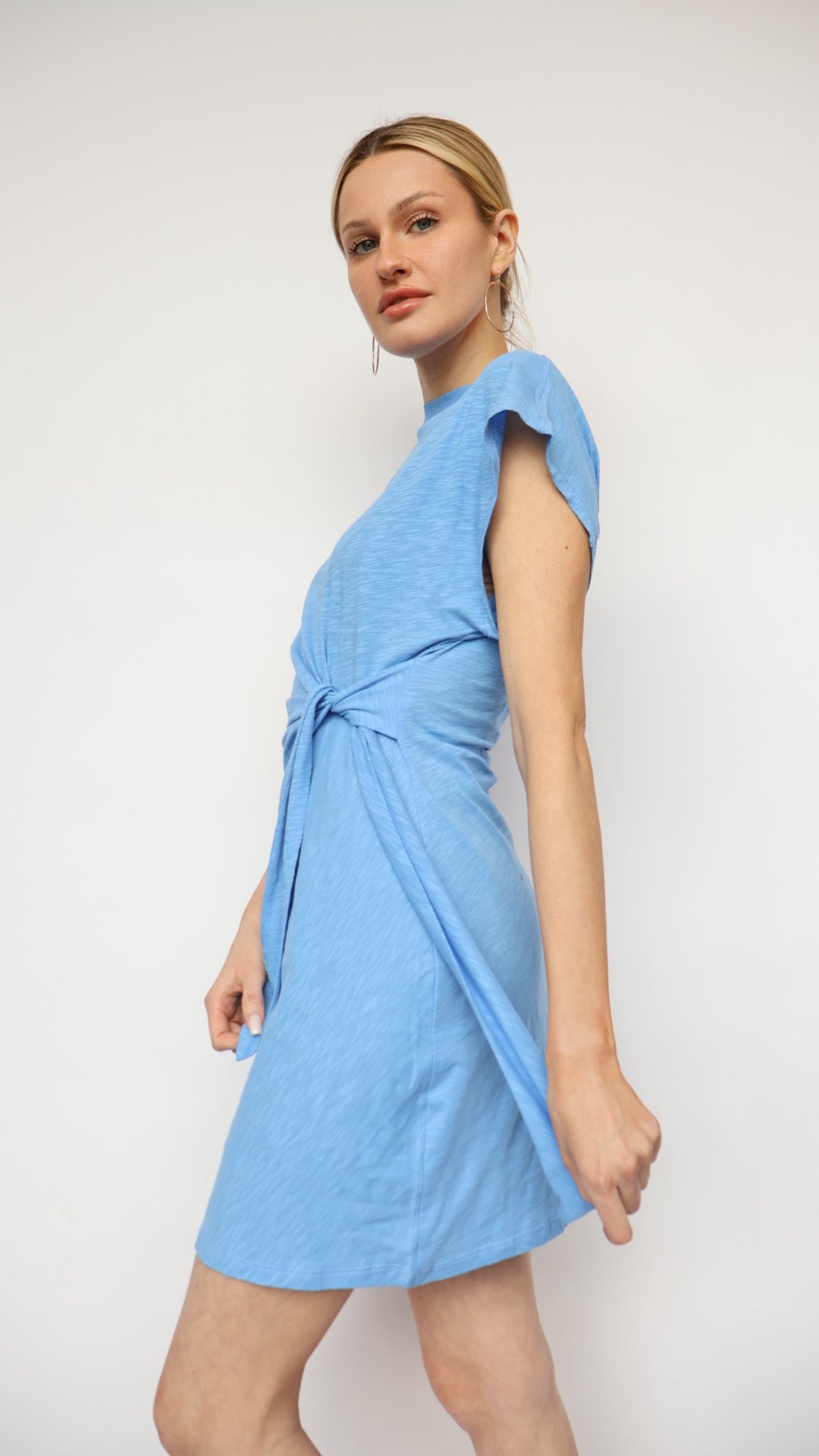 Side Tie Midi Dress