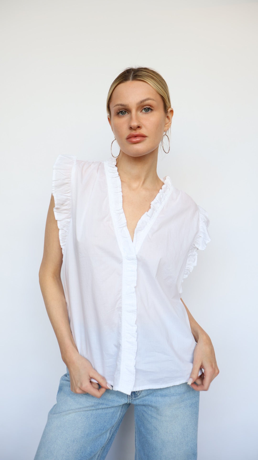 Ellie Ruffle Detail Top