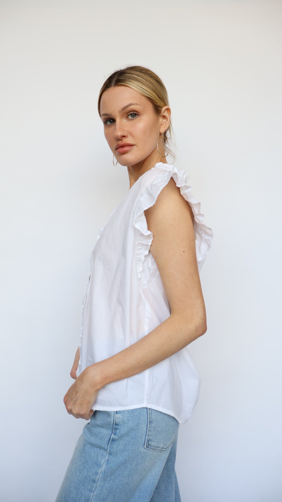 Ellie Ruffle Detail Top