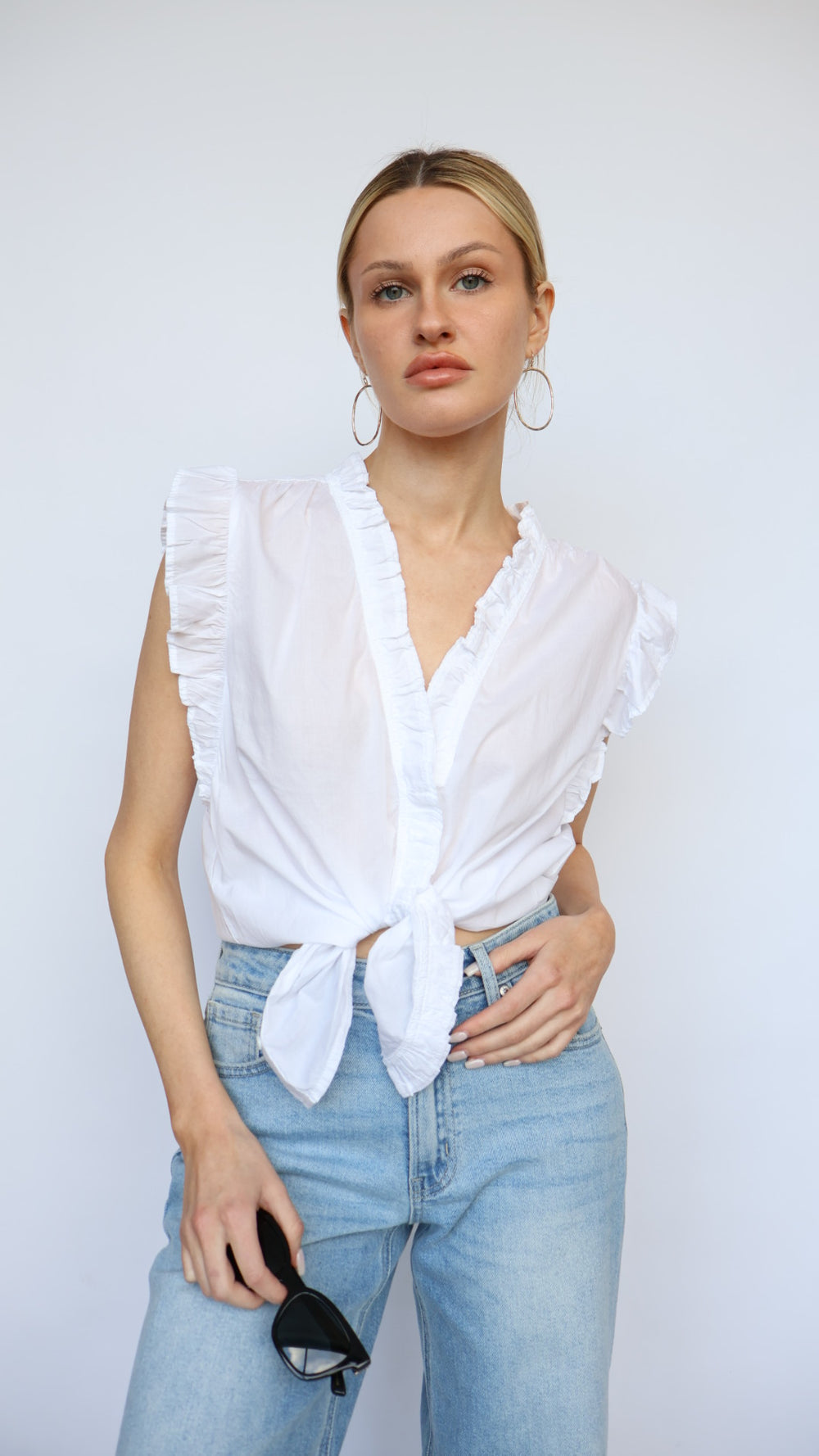 Ellie Ruffle Detail Top