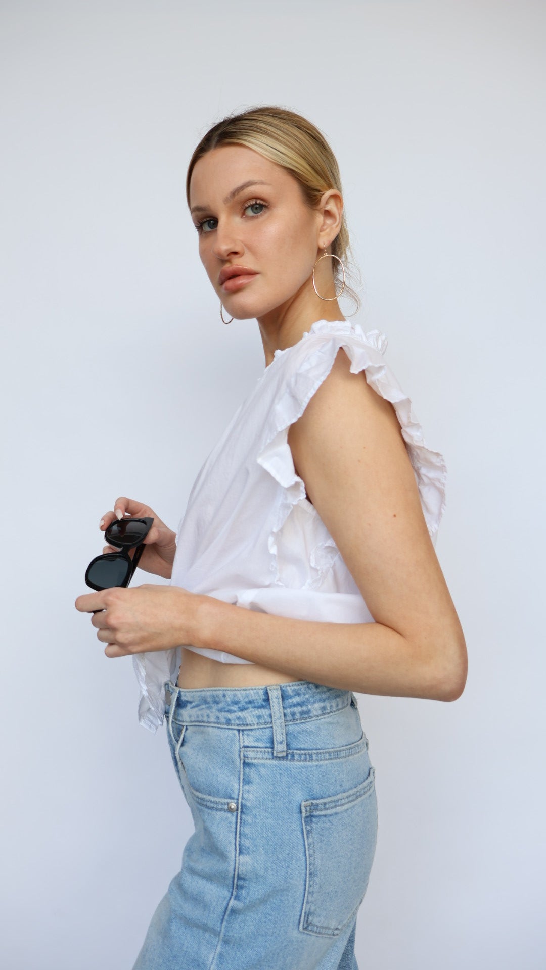 Ellie Ruffle Detail Top