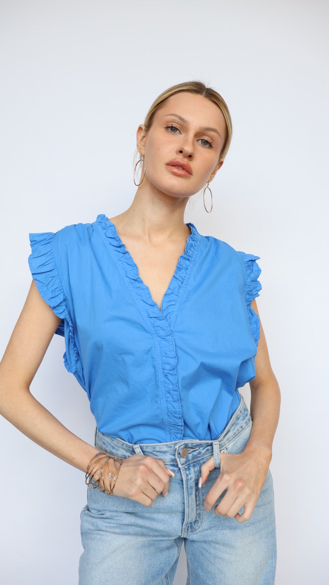 Ellie Ruffle Detail Top