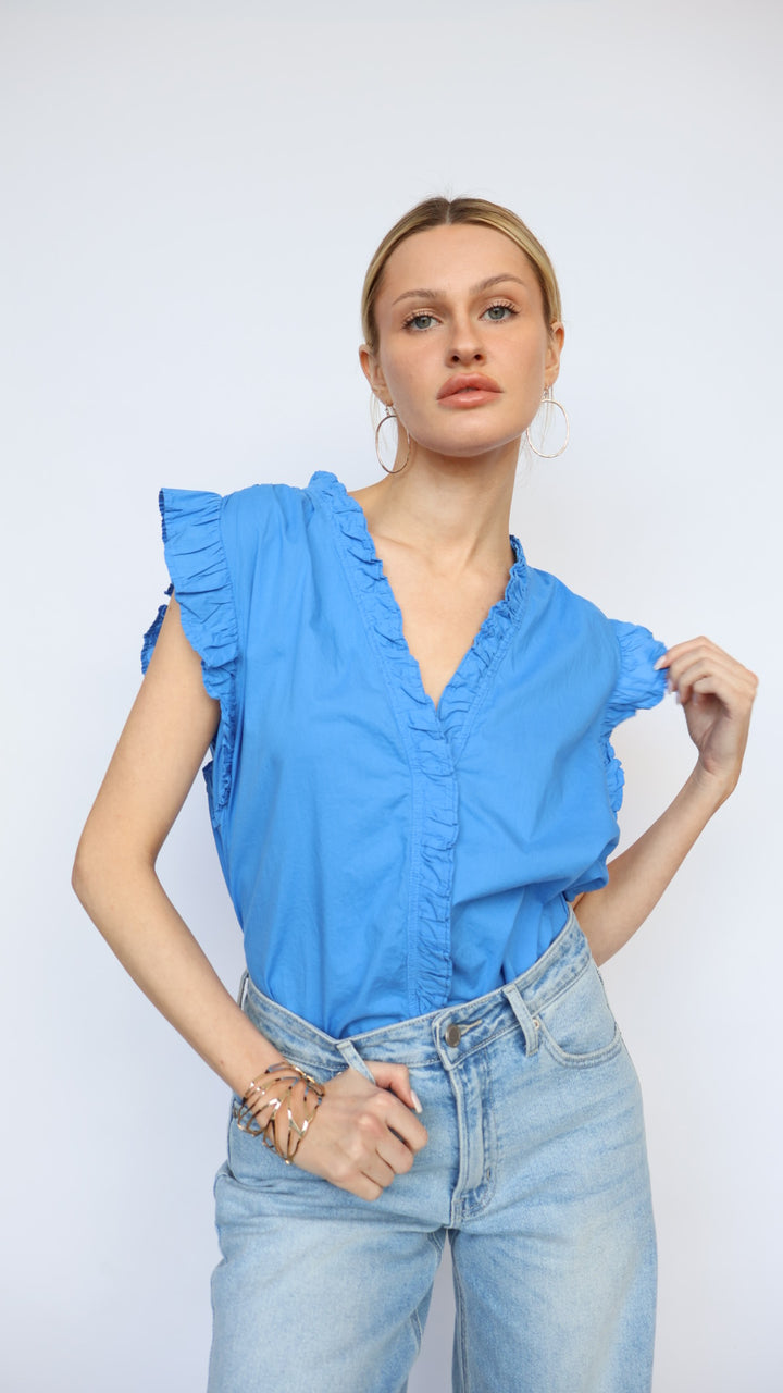 Ellie Ruffle Detail Top