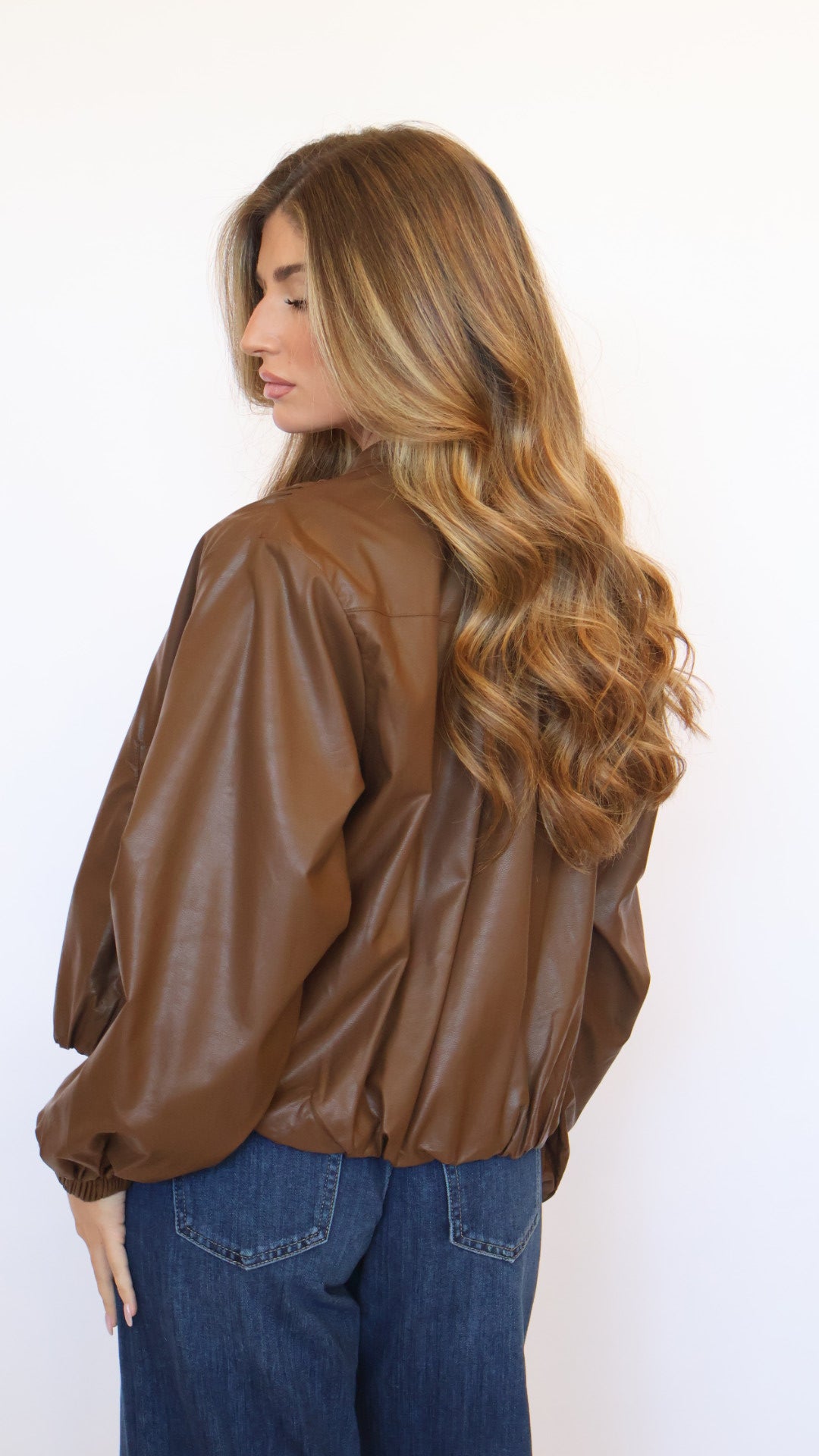 Pinch Vegan Leather Bomber Jacket