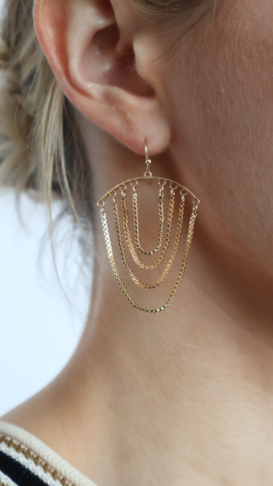 Box Chain Drop Earrings