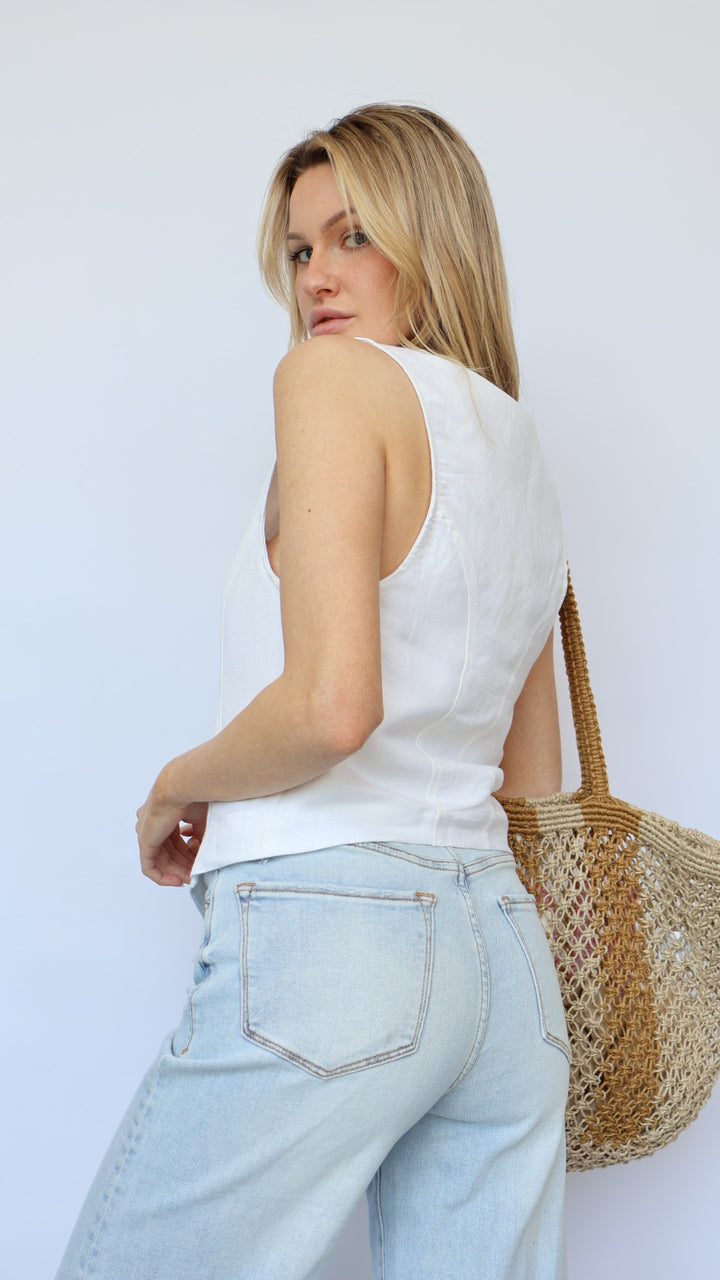Wood Button Vest