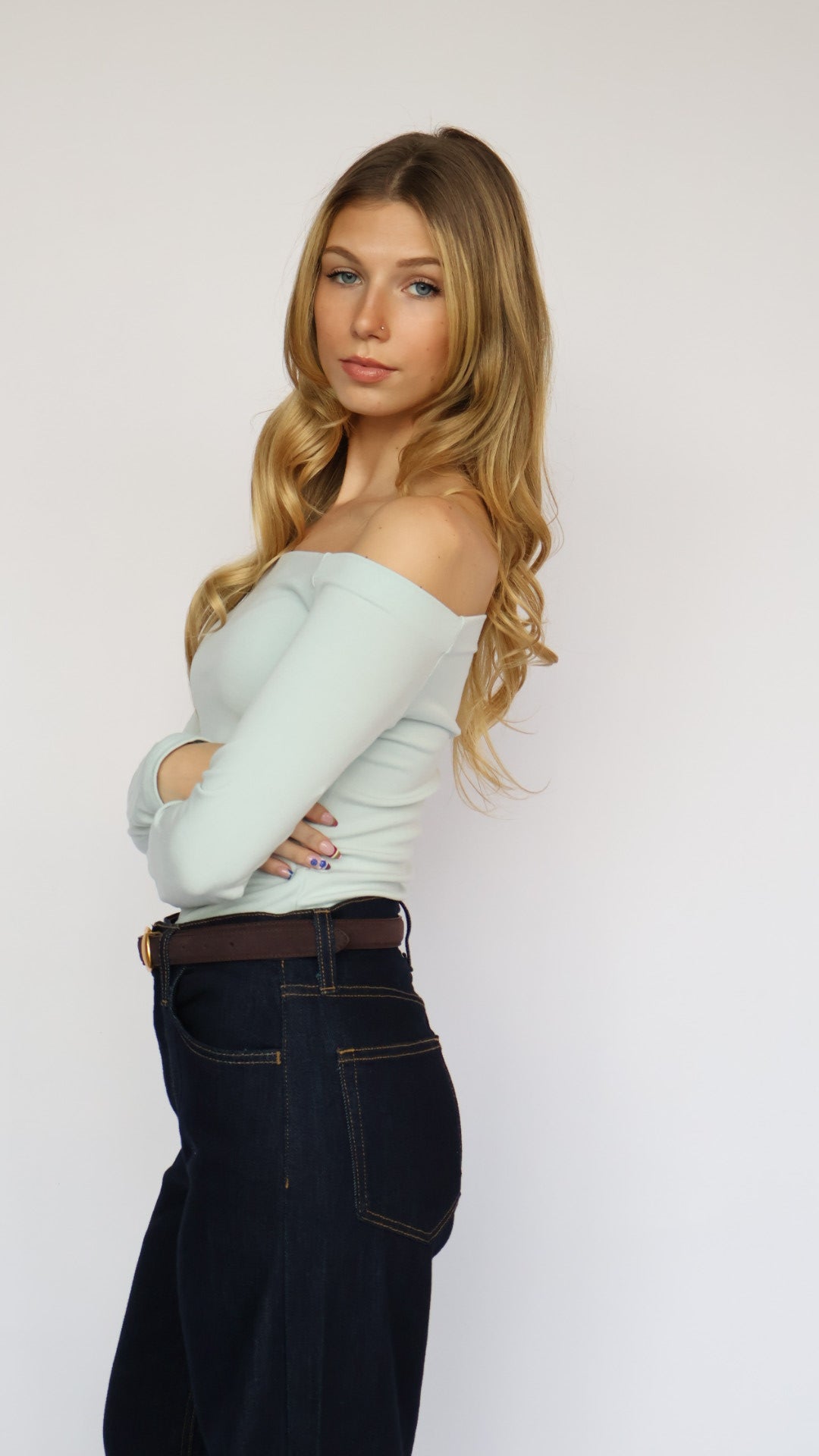 Fitted Off The Shoulder Top