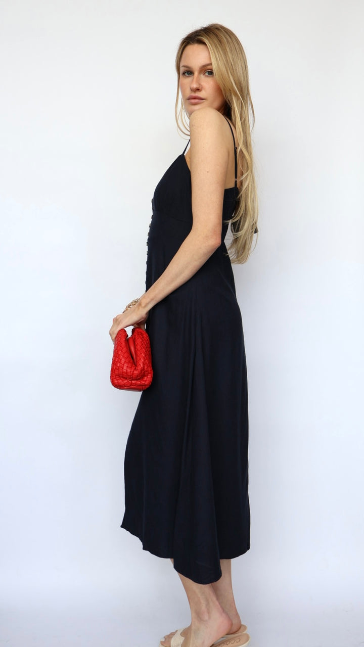Button Front Maxi Dress