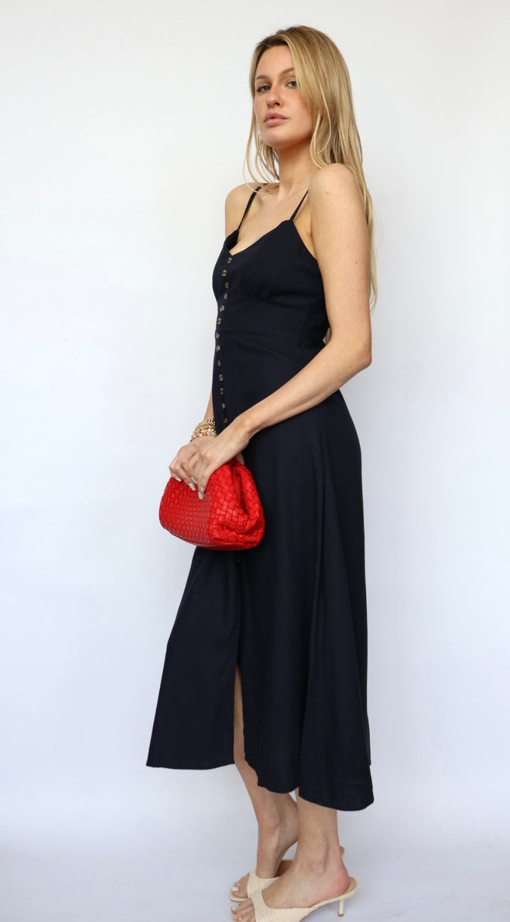 Button Front Maxi Dress