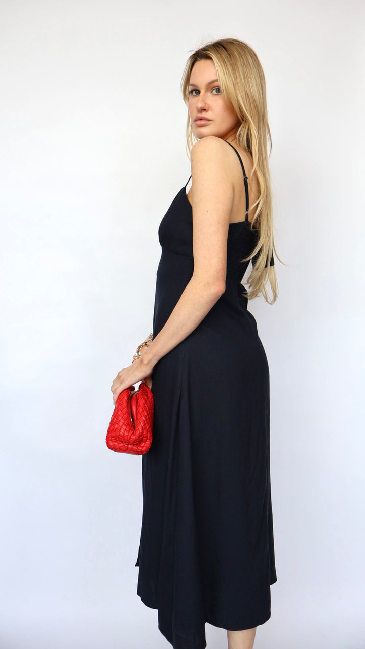 Button Front Maxi Dress