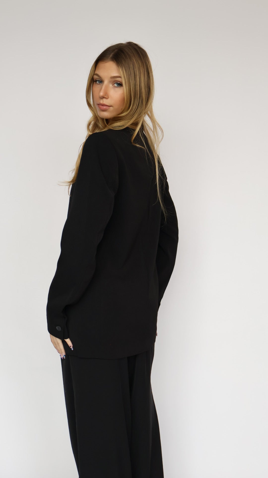 Classic Oversize Single Button Blazer