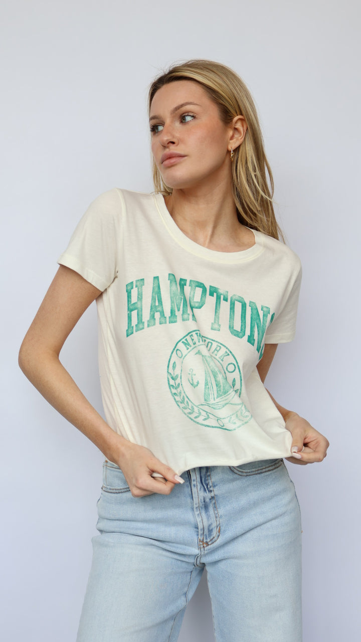 Hamptons Varsity Crop Tee