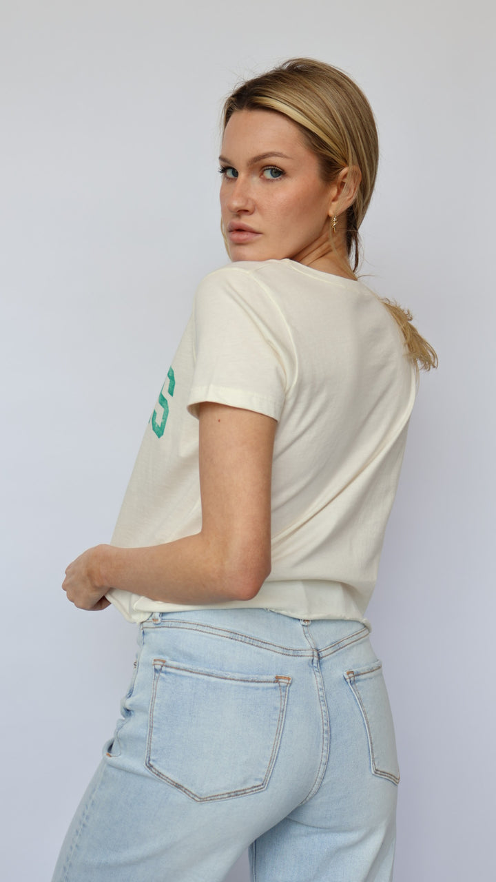Hamptons Varsity Crop Tee