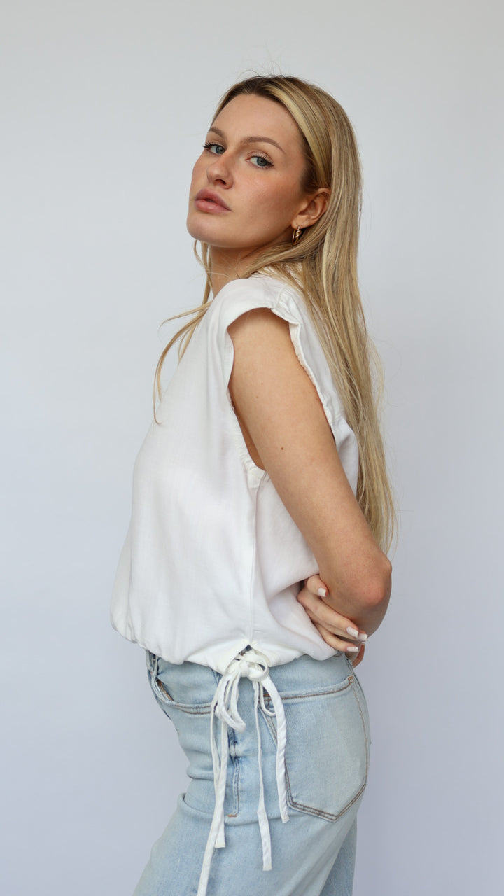 Collared Chambray Top