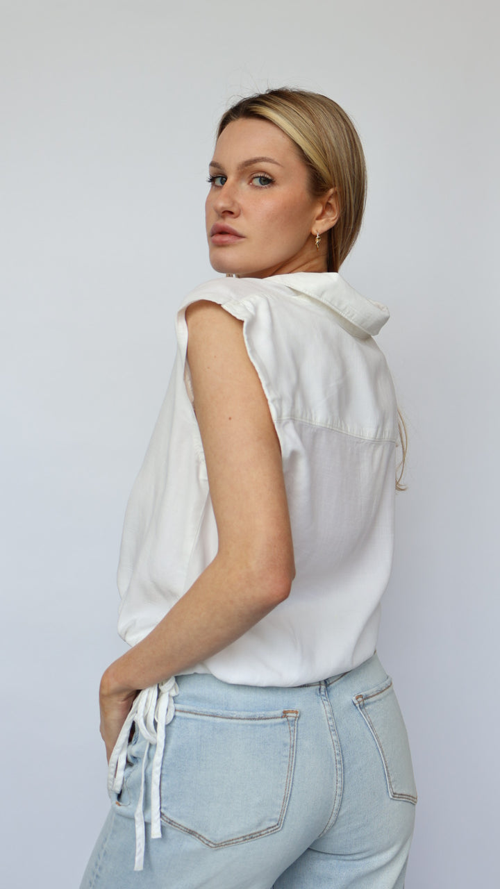Collared Chambray Top