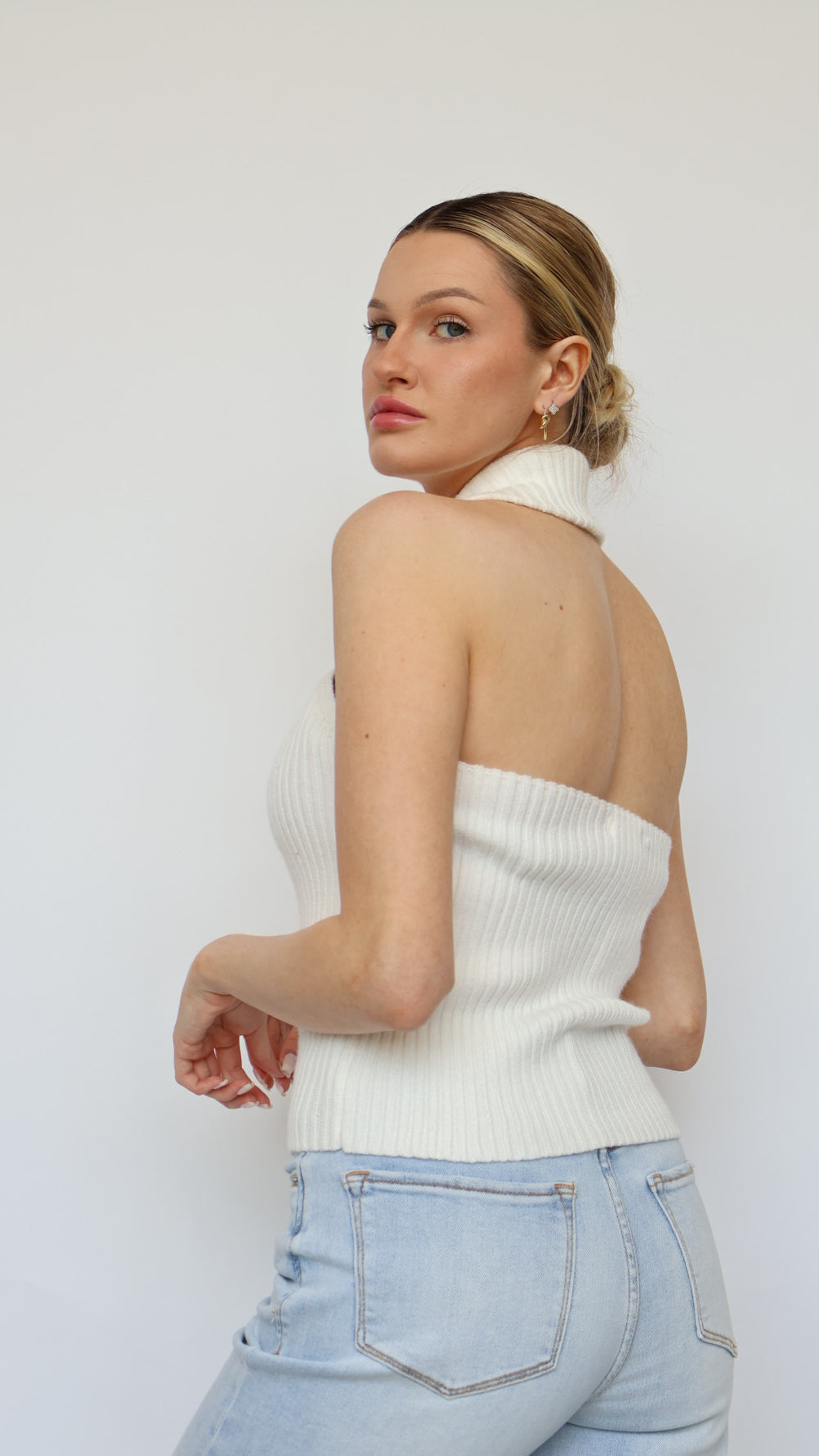 Sleeveless Full Zip Knit